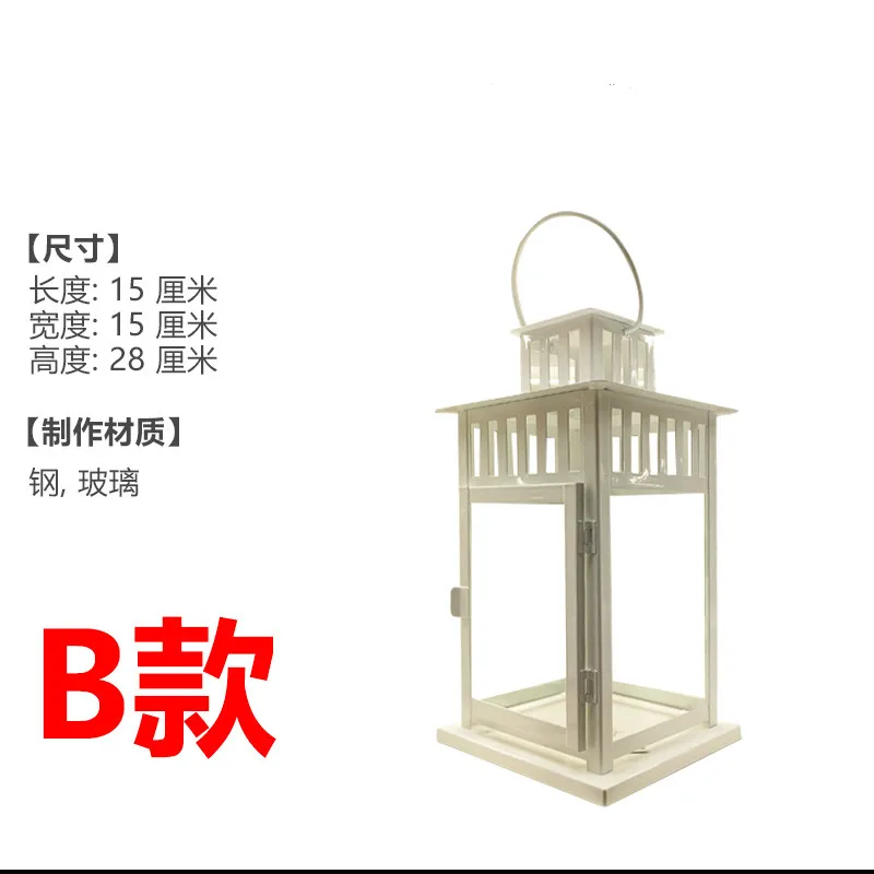 Железное стекло подсвечники лампа ретро открытый ветрозащитный подсвечник