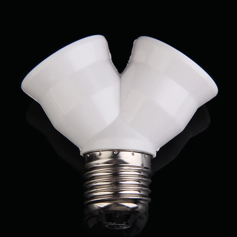 

2 in 1 E27 Y Shape Lamp Holder Base Fireproof Material Holder Converter Socket Light Bulb Adapter Converter Light Bulb Holder
