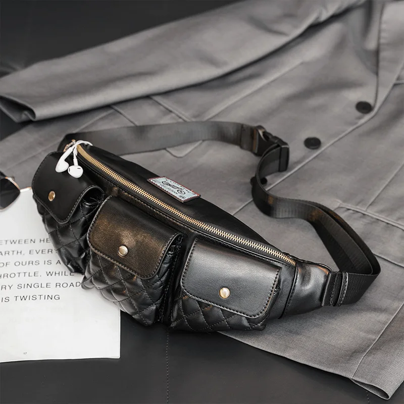 

Fashion Moto Biker Style Chest Bag Men Waist Bag Messenger Bags Multi-pocket Men's Chest Bag Sports Male Crossbody Shoulder Bags