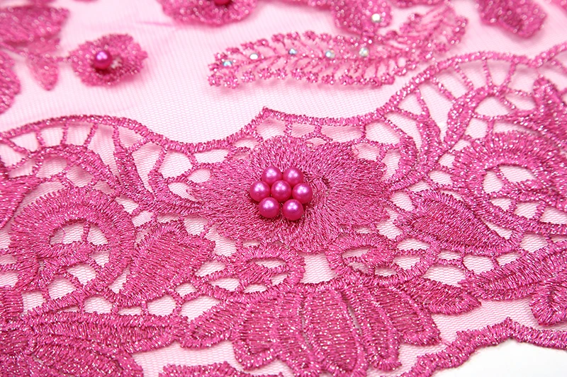 Sequin Fabric Lace African Fabrics French Sequins Embroidery | Аксессуары для одежды