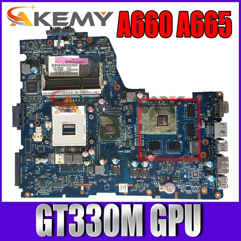 AKEMY LA 6062P K000104430 K000112450 для Toshiba Satellite A660 A665 Материнская плата ноутбука 3D версия GT330M GPU