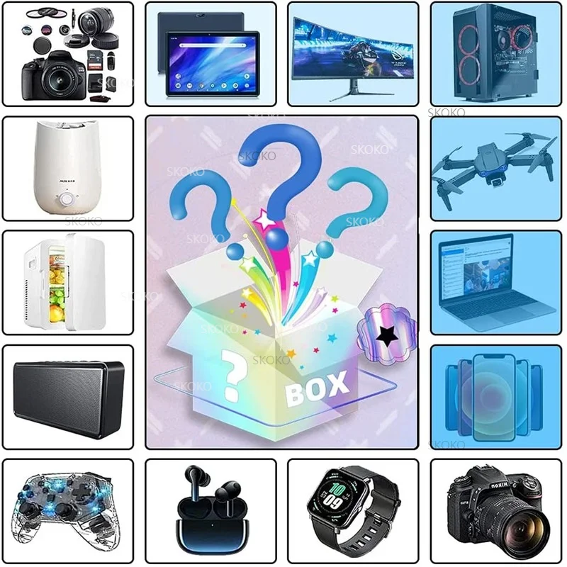 

New Year Novelty Lucky Mystery Box Blind Box Premium Mystery Electronic Product 100% Surprise Boutique Reward yourself randomly