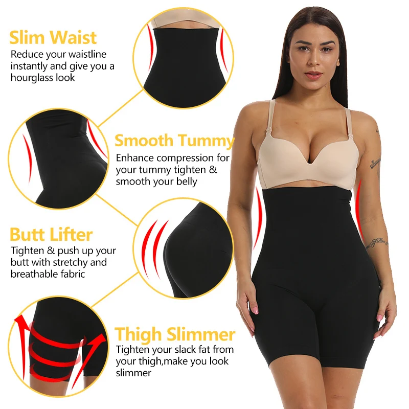 Женское корректирующее белье шорты для похудения нижнее с высокой талией