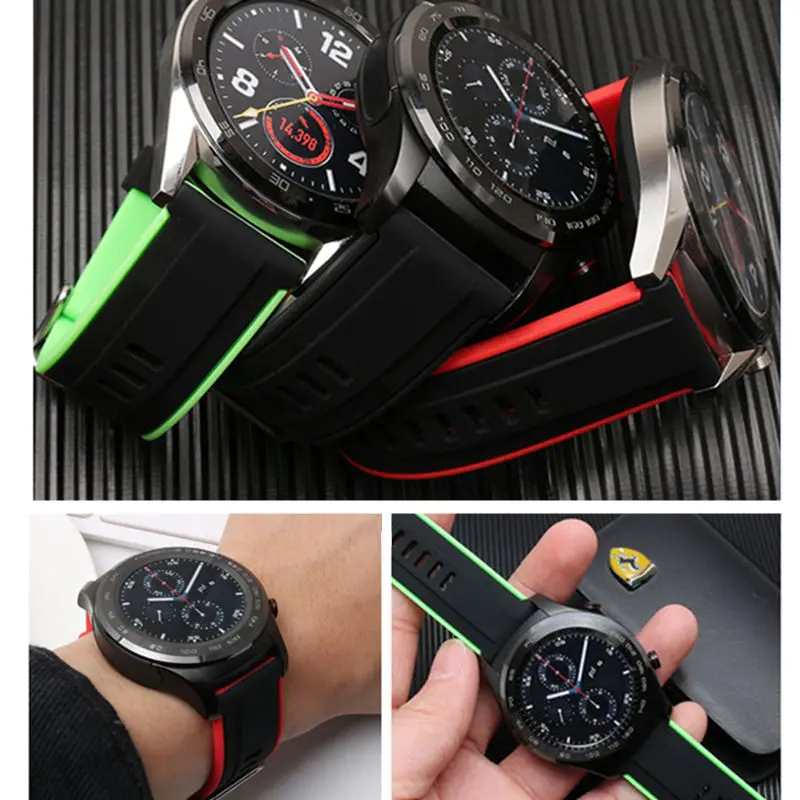 Ремешок силиконовый для Huawei Watch GT/2/2e/pro браслет Samsung Gear S3 frontier sport Galaxy watch 3 45 мм/46