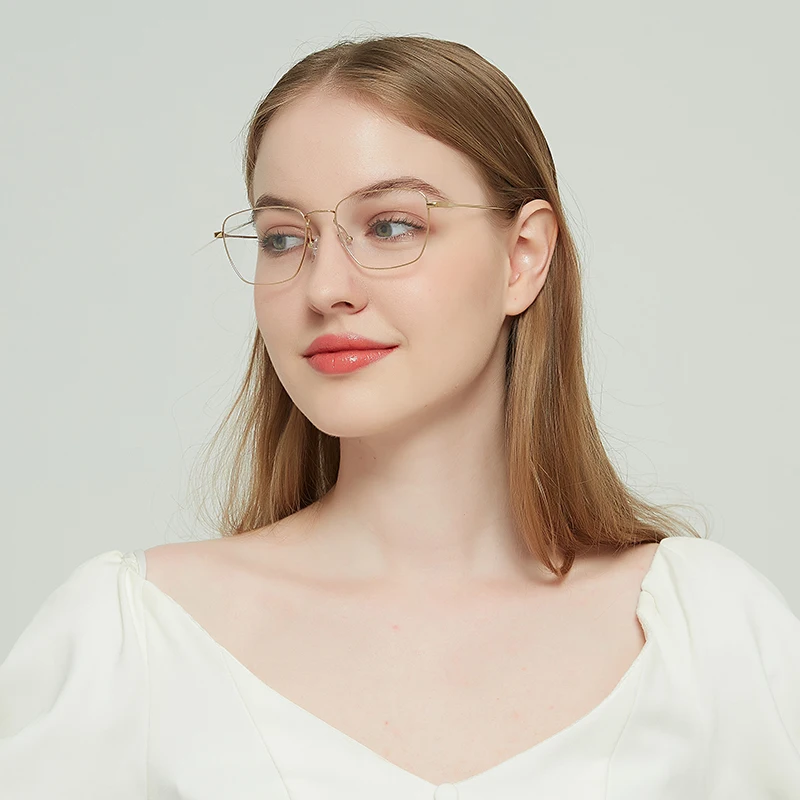 

NEW STANDING Pure Titanium Glasses Frame Men Vintage Retro Square Myopia Optical Prescription Eyeglasses Women Men Eyewear