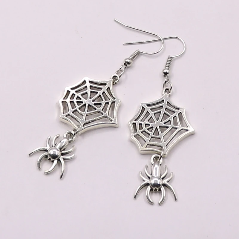 Висячие серьги подвески в виде паука с крючком паутины ведьмы аксессуары для