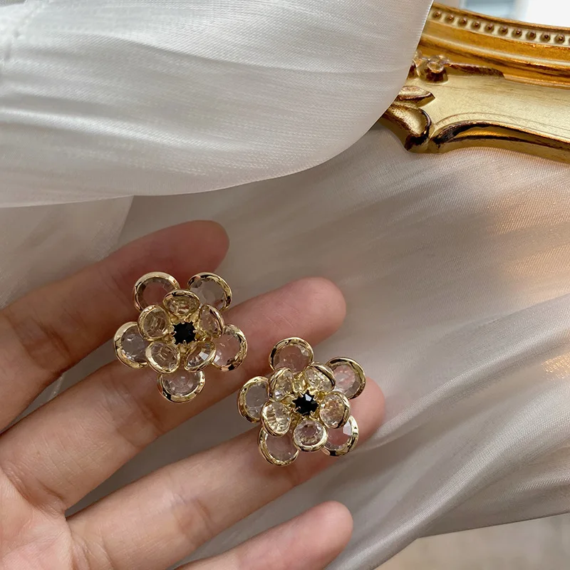 

Спортивный костюм для малышей, женские серьги, S925 наборе серебристых спиц из двухслойная цветок серьги в Корейском стиле, модные серьги для ...