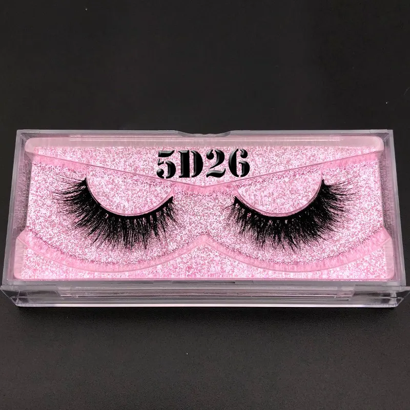 5D26 Mikiwi 5d lashes 3D норковые ресницы розовое золото блестящий чехол коробка с собственным логотипом для оптового заказа whalesale - Цвет: 5D26