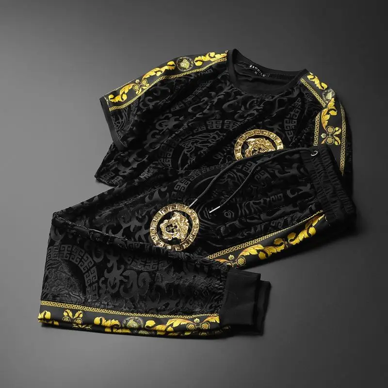 

2021 New Summer Ice Silk Suit Male Student Korean Style Trendy Handsome Sports and Leisure Two-piece Suit