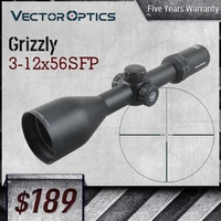 vector optics grizzly 3 12x56sfp riflescope 14 moa 11 levels red illumination hunting scope sight fit 7 62 308win