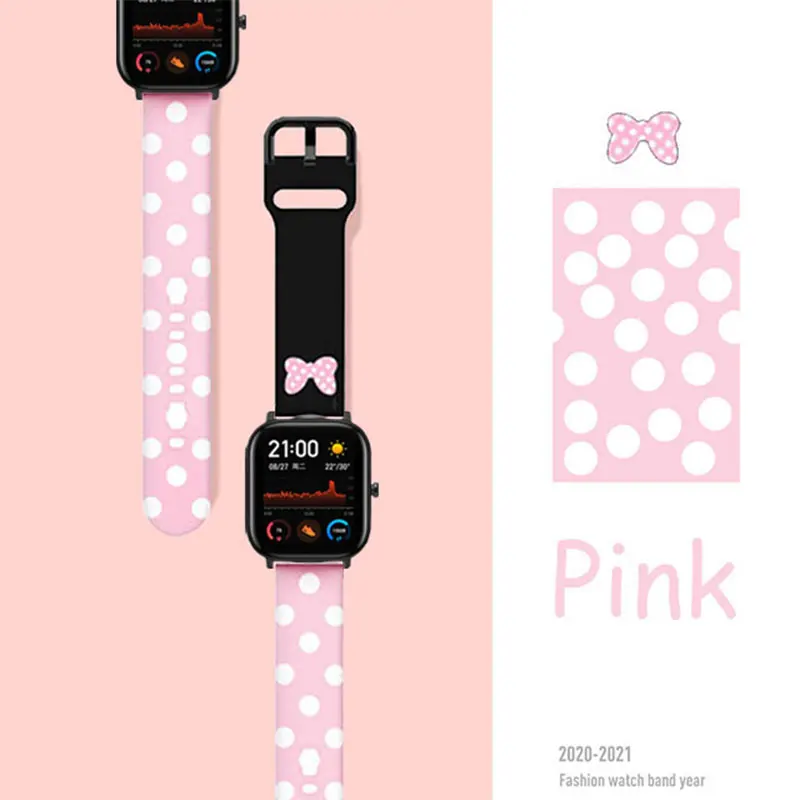 

High Quality Printing Silicone Correa For Huami Amazfit Gts2 Strap Mini Gtr 47mm 42mm Replacement 20/22mm Strap For Amazfit Bip