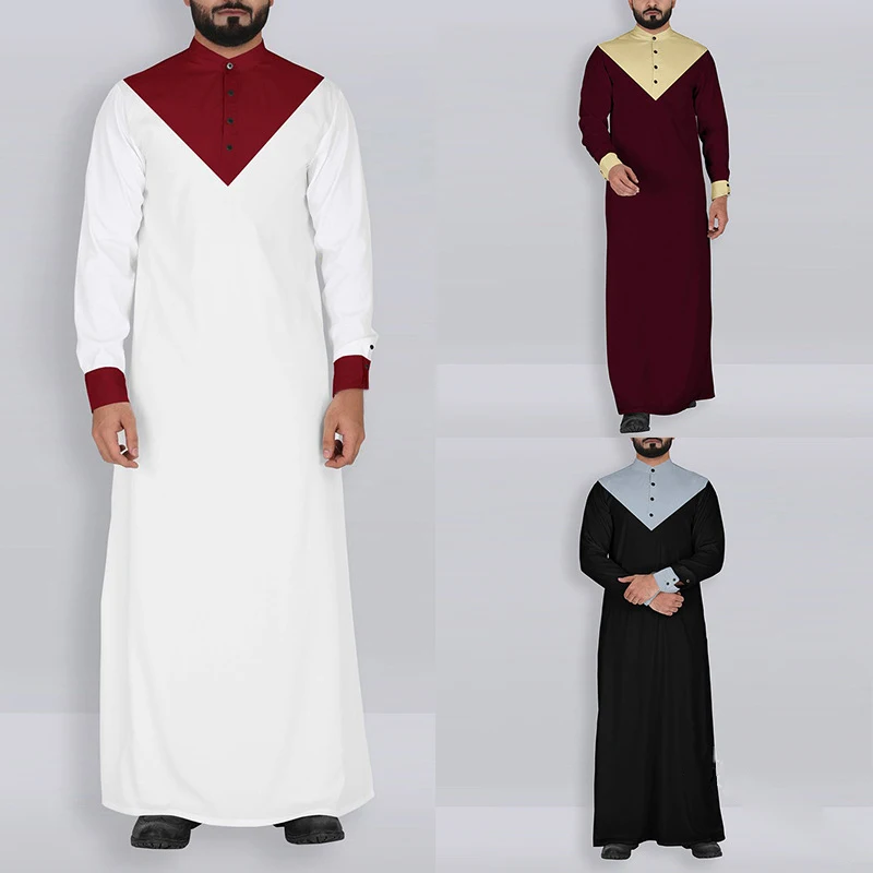 Кафтан Мужская мусульманская одежда jubba tobe abaya халат Дубай Саудовская арабское
