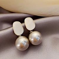 celebrity pearl earrings hong kong style new trend korean temperament net red personality earrings earrings