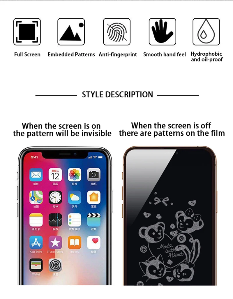 Новое невидимое закаленное стекло Disney с Микки и Минни стичем пленка для iPhone 12 13 Pro