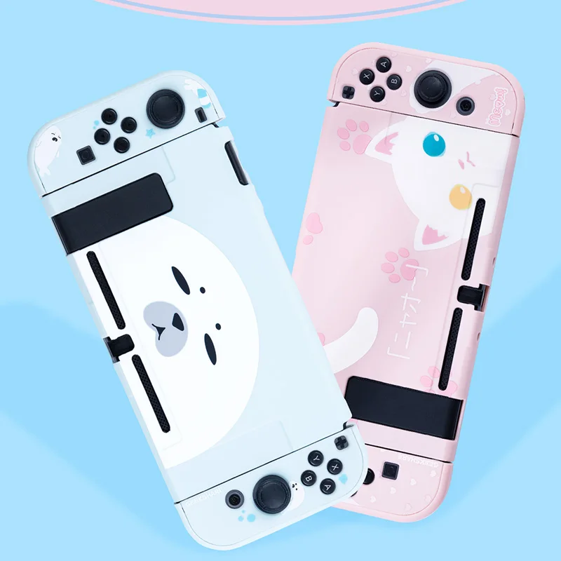 Милый защитный чехол с изображением котика для Nintendo Switch NS Shell Цветной Матовый