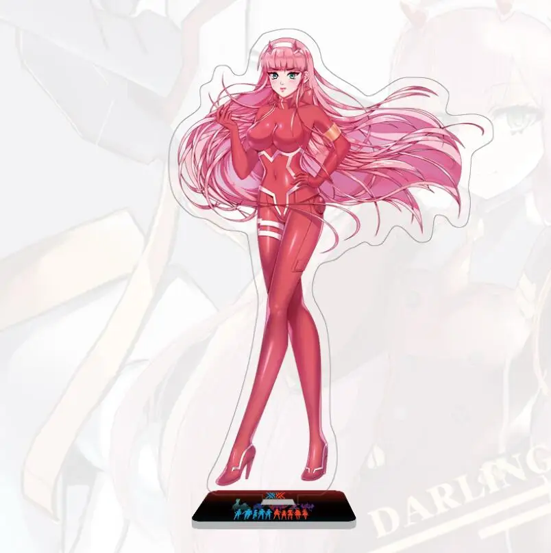 Darling в FranXX ноль два прозрачных фигурка на акриловой подставке настольное