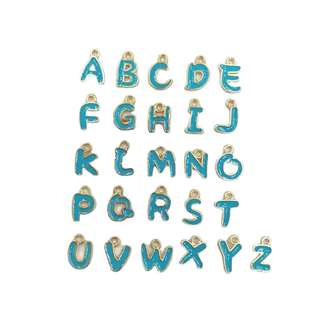 

26 English letters drip alloy fittings earring hang pendant accessories suit 26 piece parts