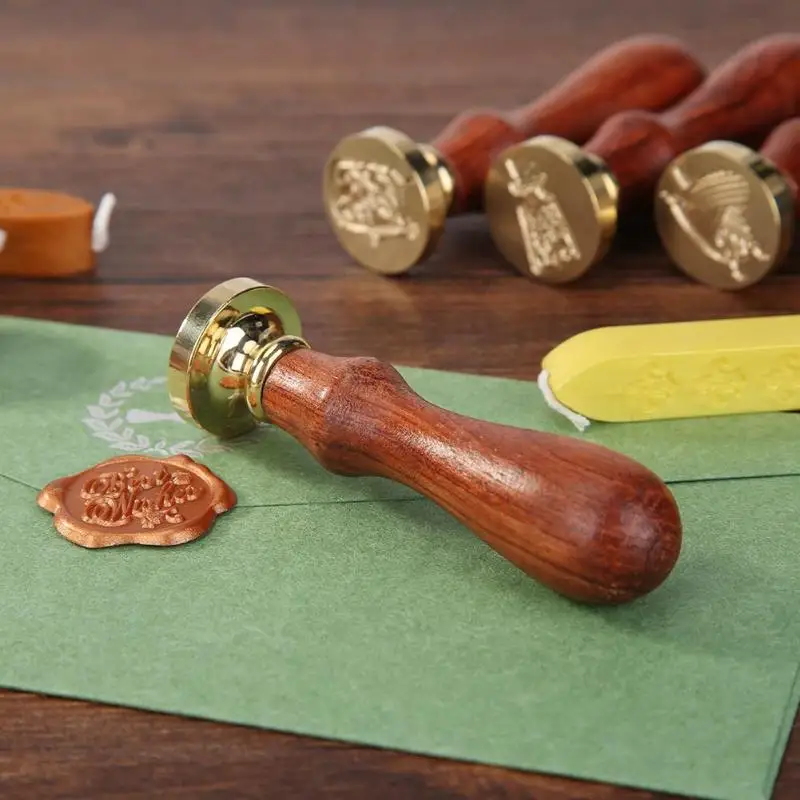 Старинное уплотнение воск штамп Набор подарочных коробок магический круг шаблон