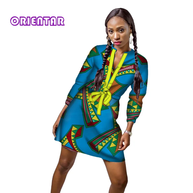 Комплект из обуви в африканском стиле платья для женщин с длинным рукавом