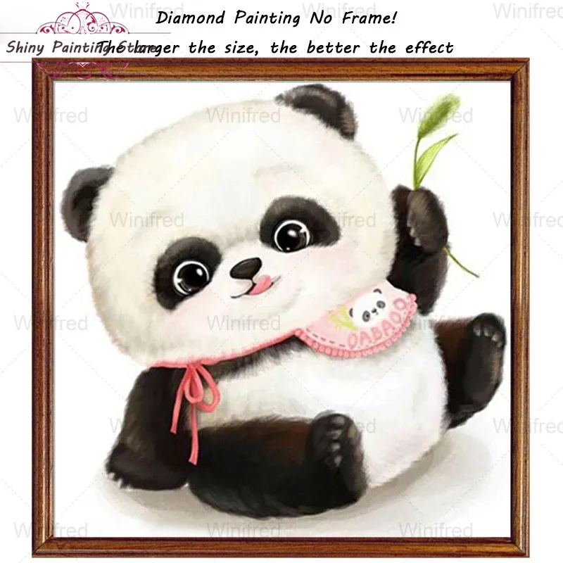 

5D Diamond Painting Chinese Fat Panda Cartoon Animal Rhinestone Embroidery Mosaic Picture Diamond Inlay Painting DIY Gift Child