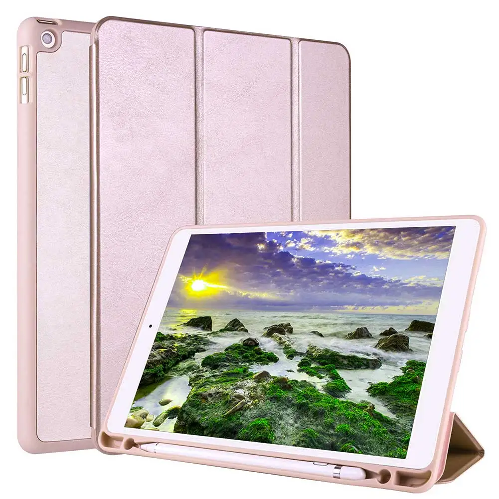 Чехол для iPad 7 10 2 дюйма Air 3 2019 Pro 5 чехол планшета с карандашом кожаный флип умный Mini