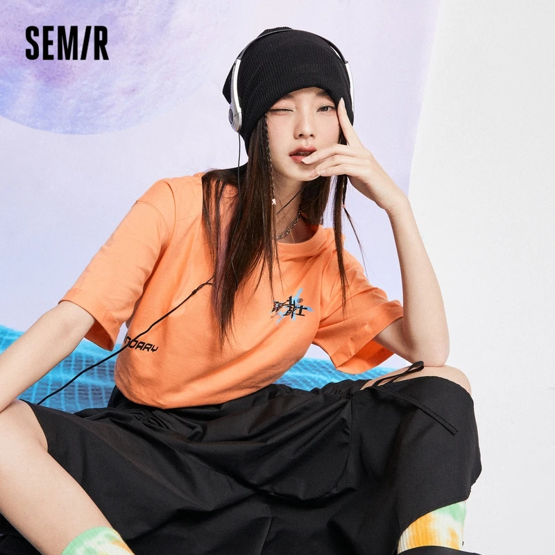 

Футболка женская с коротким рукавом SEMIR, летняя, 2021