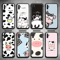 cute cow milk phone case for samsung galaxy note20 ultra 7 8 9 10 plus lite m51 m21 m31s j8 2018 prime