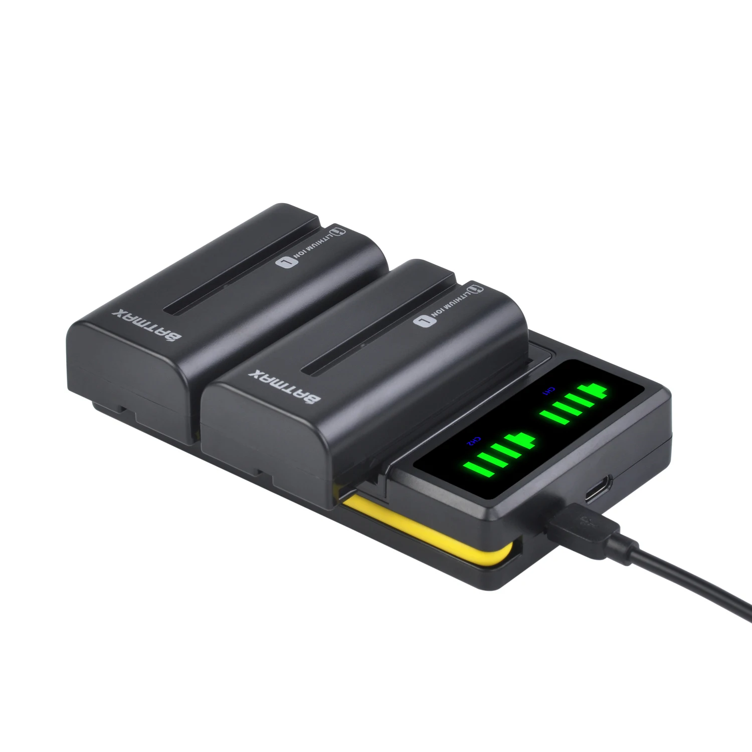 

Batmax NP-F550 NP F550 F570 Battery+LED USB Dual Charger for Yongnuo Viltrox LED Video Light YN300 II YN300 III YN600 Air T119S