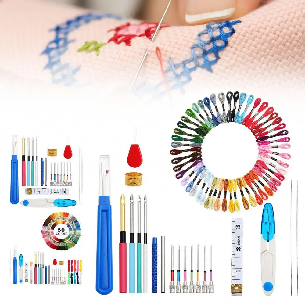 

DIY Embroidery Stitching Punch Needle Kit Handmade Craft Thread Sewing Accessory