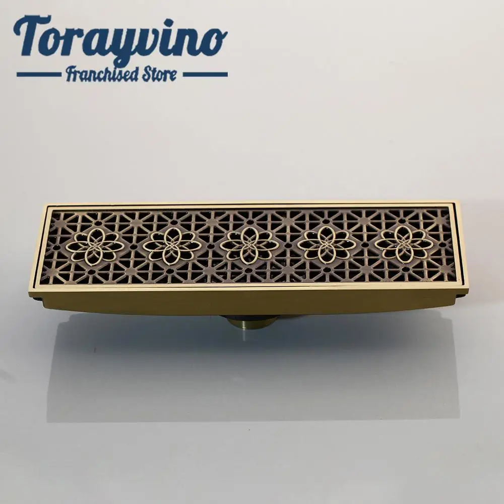 Torayvino сводом и напольным трапом ванная комната искусство отделка в винтажном