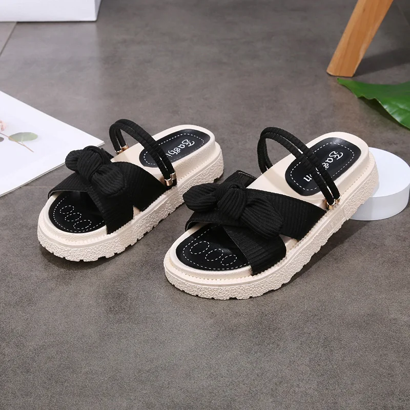 

Women's Sandals 2021 New Summer Student Platform Roman Shoes Two-Way Sandals Ins Fashion