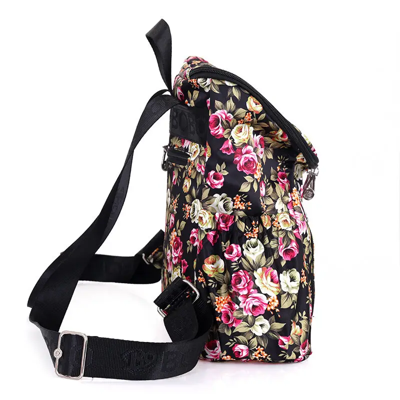 new women backpacks butterfly and flower print middle size girl daily wear fashion nylon daypacks high quality | Багаж и сумки