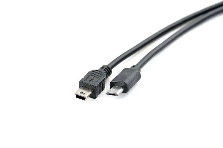 Переходник OTG с Mini USB 5Pin папа на Micro 5 Pin 30 см|Кабели для MP3/MP4-плееров| |
