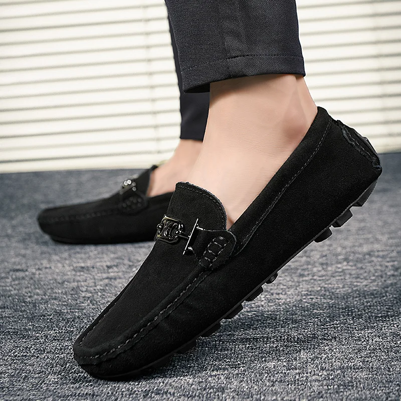 

Men Casual Shoes Fashion Casual Office Shoes Breathable Flat Moccasins Outdoor Man Sneakers Lightweight Man Driving Shoes