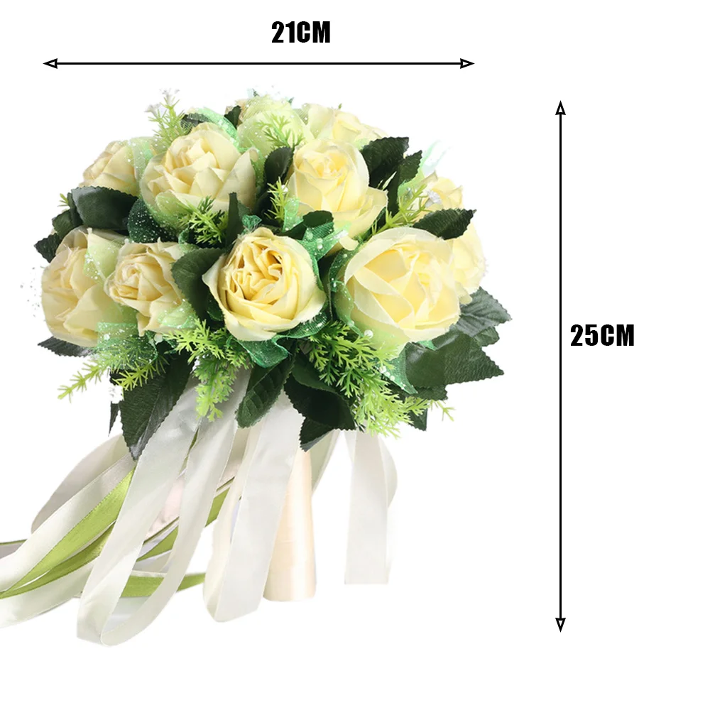 

Noble And Elegant Artificial Flowers Rose Floral Bridal Wedding Bouquet Home Party Decoration Eco-friendly