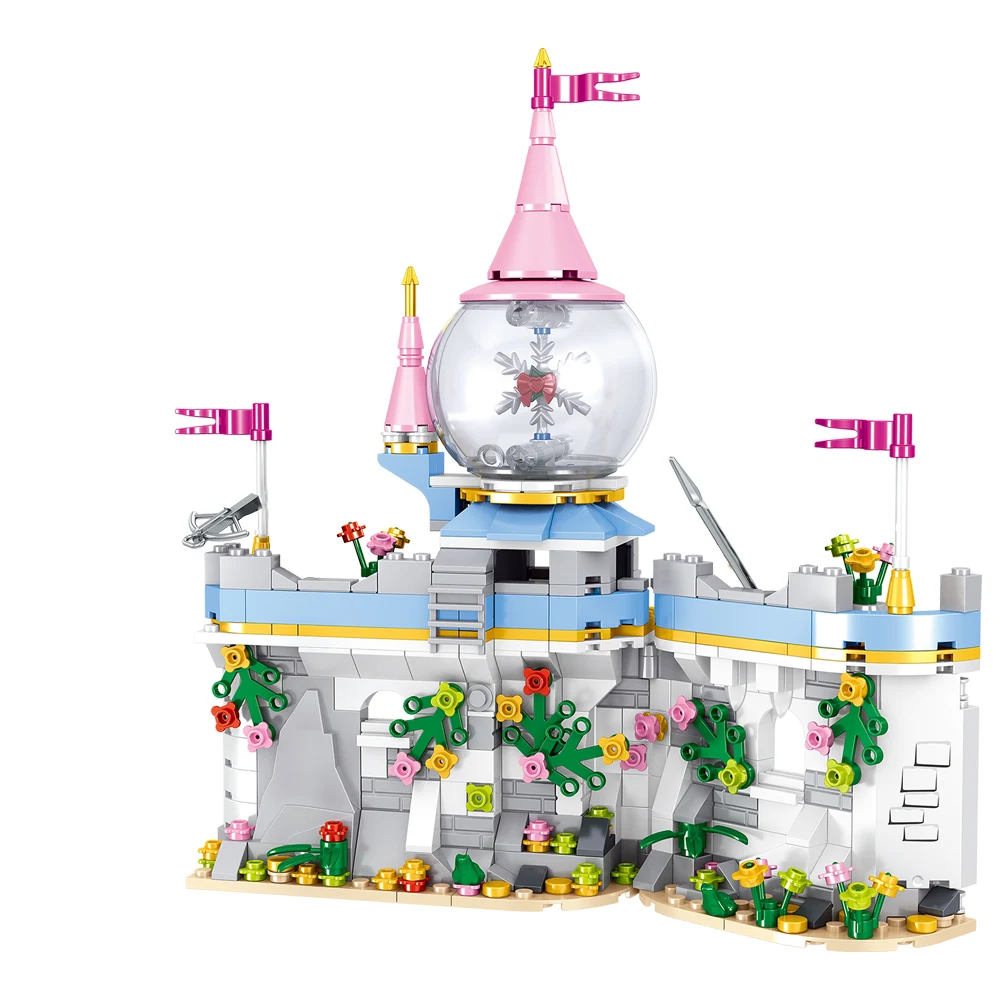 

2020 конструктор левая Стена замка для девочки сказочная принцесса конструктор романтический набор сборка своими руками детские игрушки