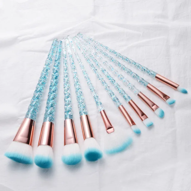 10 шт. Единорог макияж кисти набор с кристаллами тени для глаз подводка ресницы