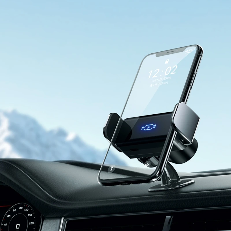 

Car Phone Holder Mount Infrared Sensors Compatible with 4.7-7.2Inch Device Sturdy Universal Fit 360 Degree Rotation