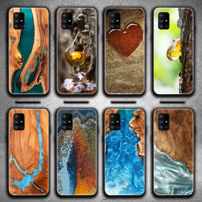 Полимерный деревянный мраморный красочный чехол для телефона Samsung Galaxy A21S A01 A11 A31