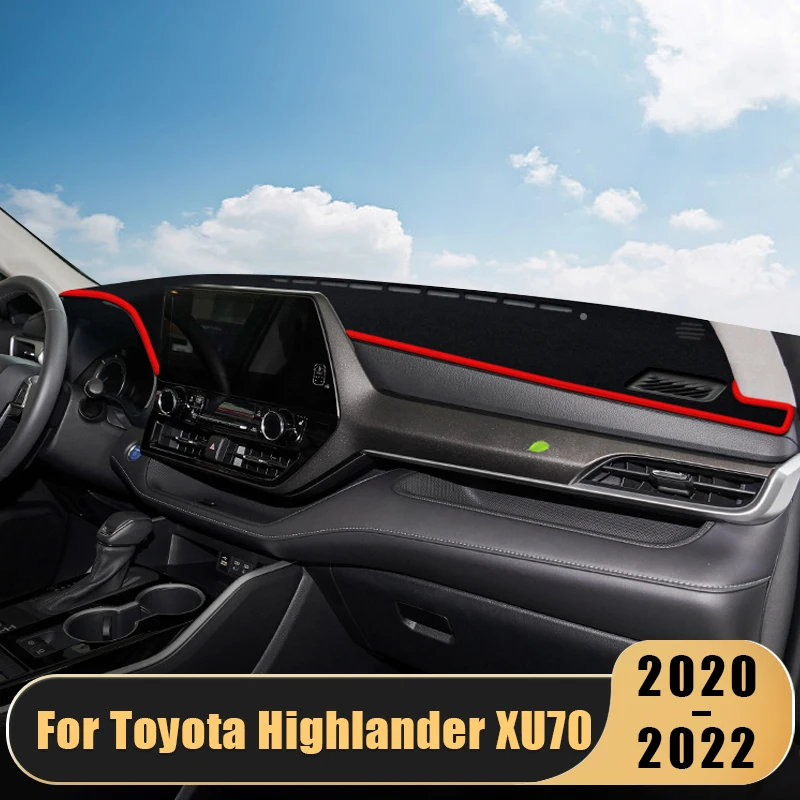 

For Toyota Highlander XU70 2020 2021 2022 Car Dashboard Cover Sun Shade Avoid Light Mat Instrument Panel Interior Accessories