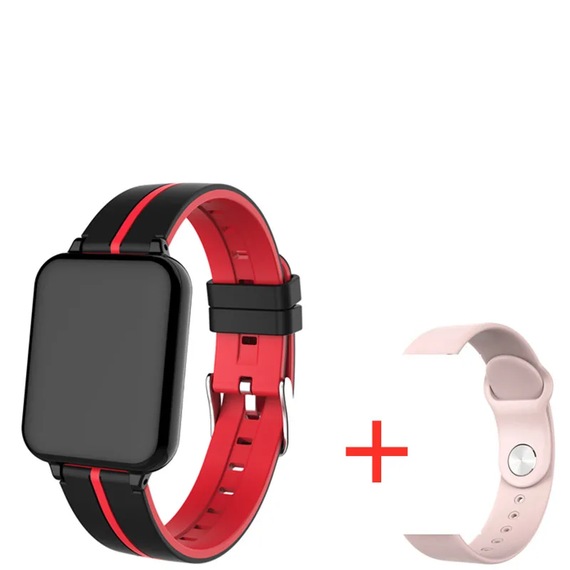 Red add 1 Pink Starp B57 Смарт-часы для мужчин и женщин Смарт-часы фитнес-браслет трекер пульсометр несколько видов спорта для мужчин и женщин Смарт-часы - Цвет: Red add 1 Pink Starp