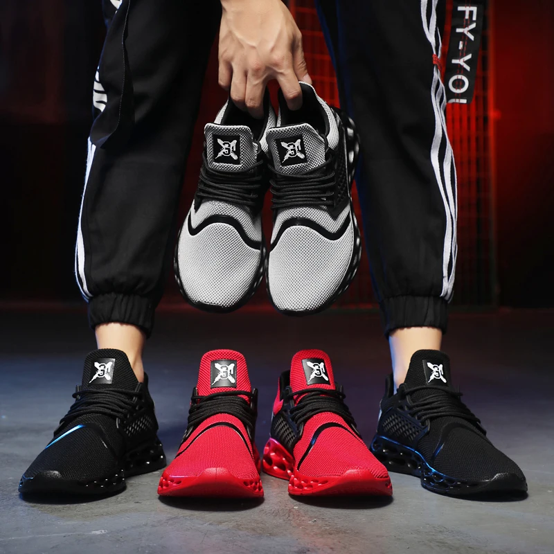 

Cutout Men Sneakers Light Air Mesh Outdoor Man Sneaker Trend Walking Shoes Running Shoes for Men Comfortable Cushioning Shoes