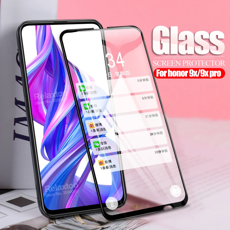 Защитное стекло для honor 9x 3D Защита экрана huawei pro закаленное huawey honer 9x9 x x9 9xpro