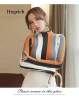 New Winter Turtleneck Sweater Women Clothing Fashion 2020 Long Sleeve Pullovers Women Sweater Striped Knitted Sweater