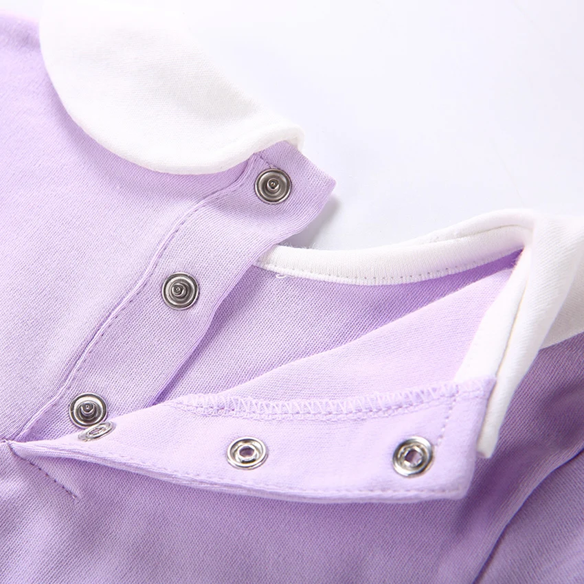 Боди для новорожденных девочек базовый комбинезон с воротником Питер Пэн и