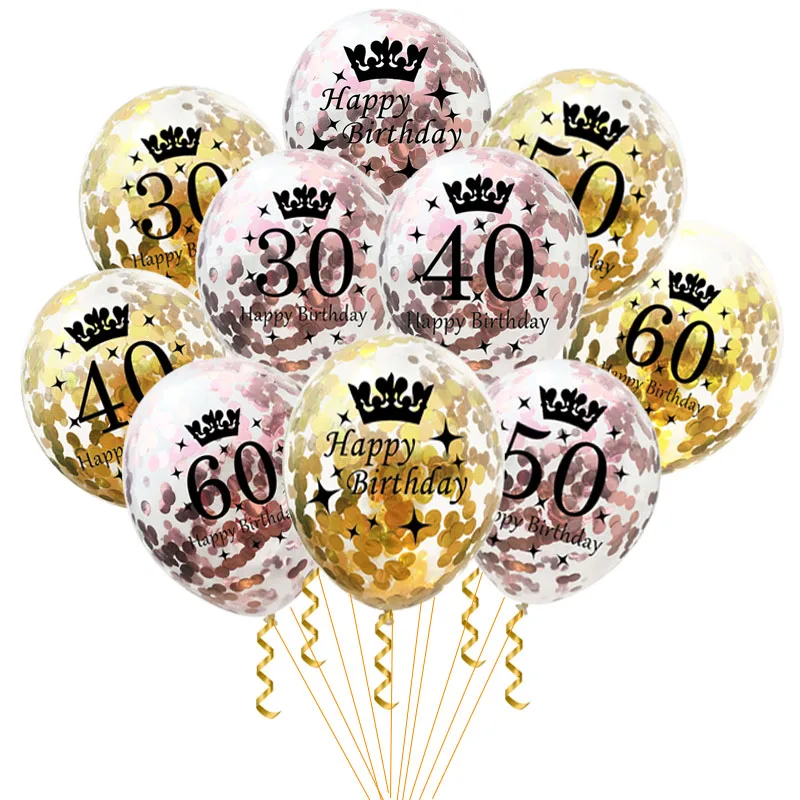 Конфетти День рождения воздушные шары прозрачный шарик для дня клипсы воздушных