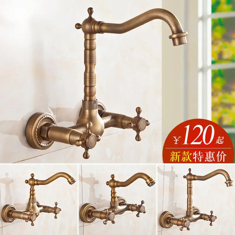 

Wall Mounted Swivel Spout Vessel Vanity Bathtub Oil Rubbed Black Bronze Dual Handles Bathroom Basin Sink Tap Mixer Faucet