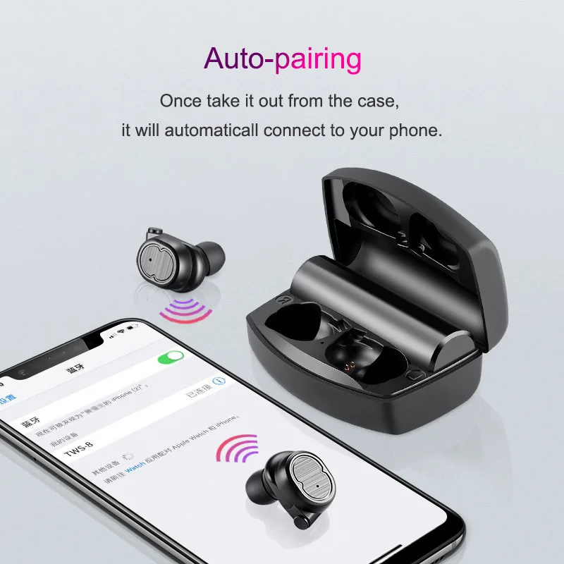 TWS оригинальные 5 0 Bluetooth наушники беспроводные громкая связь вызов с зарядным