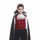 Костюм вампира для мальчиков на Хэллоуин, полный комплект, карнавальный костюм для детей, костюм Марди Гра для вечевечерние, плащ