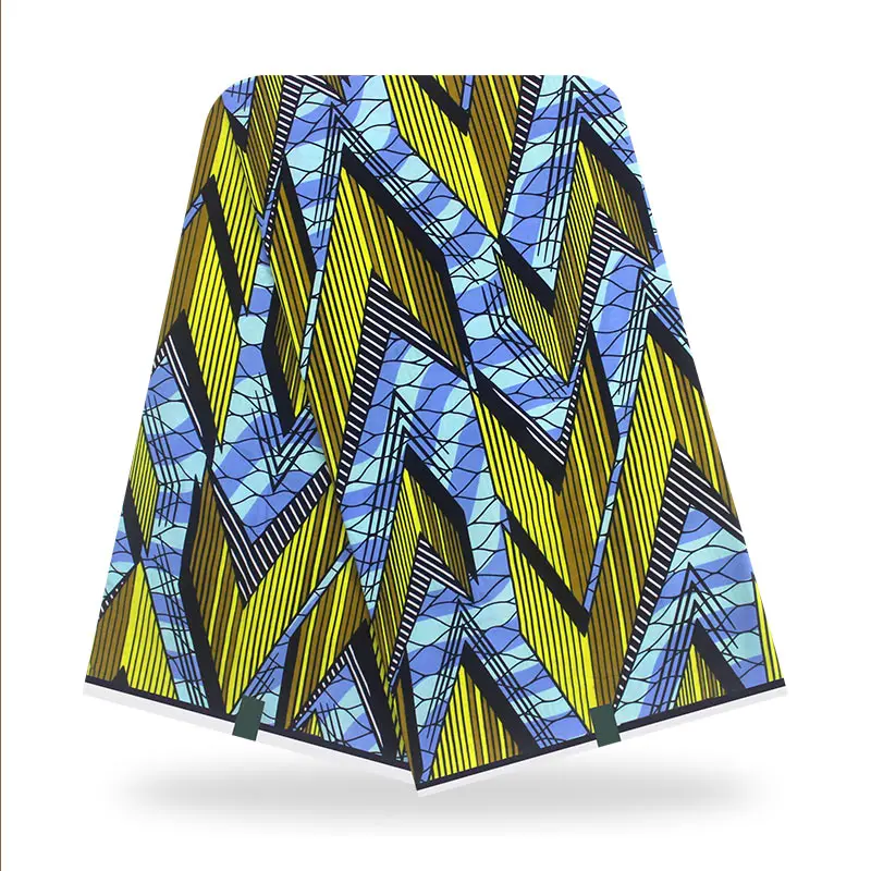 

New Arrival 100% Cotton Real Ankara African Wax Print Fabric 6yards Wax Brocade African Wax Prints Fabric for Dress Y1104-1